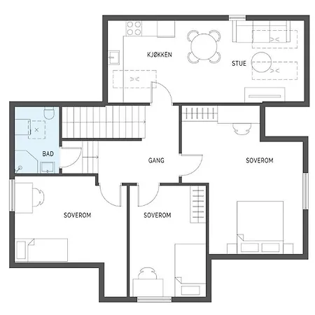 Appartement Near Sentrum For Up To 8 People